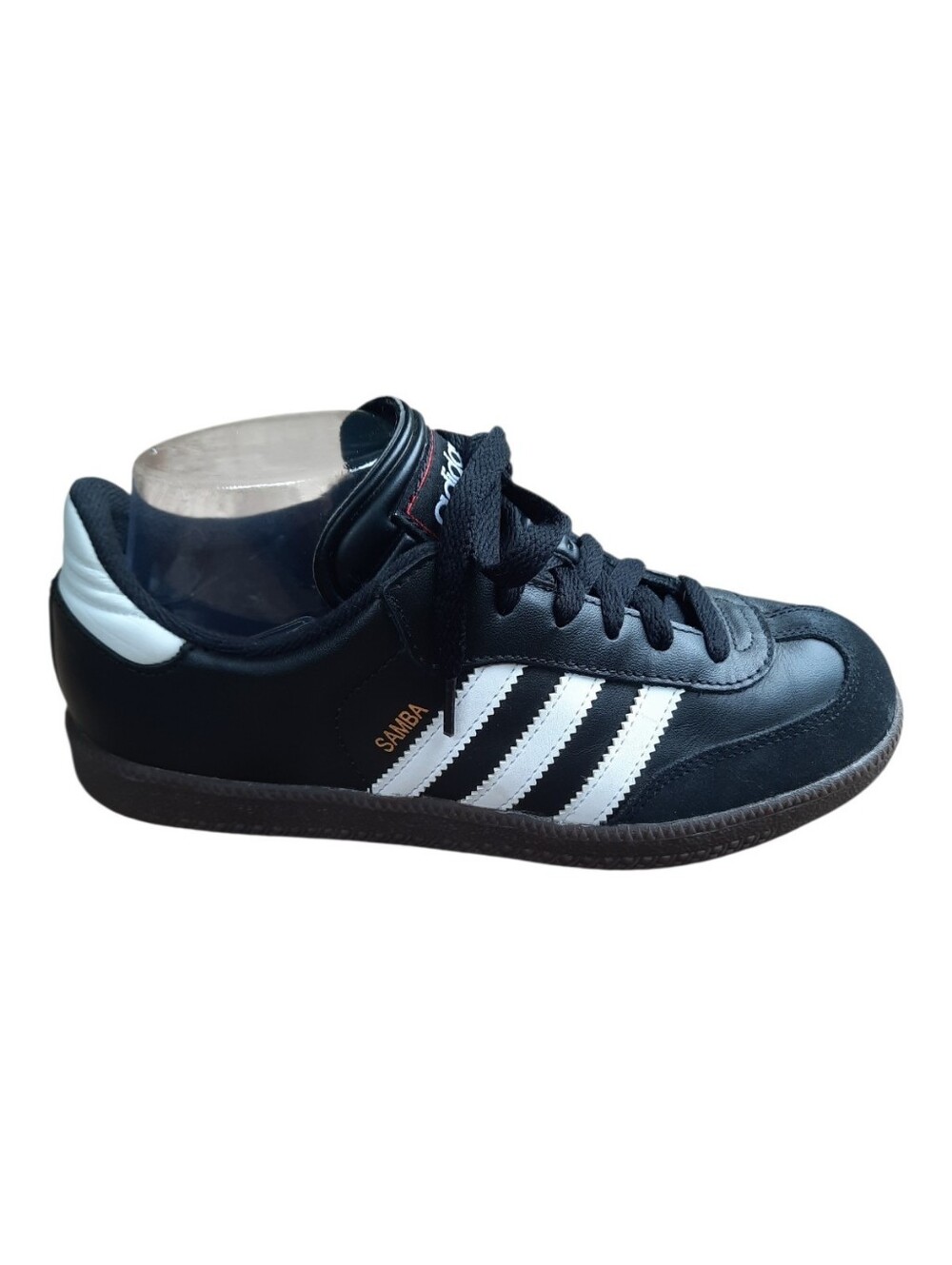 Adidas Samba Indoor Soccer Shoes Core Black/Cloud White Leather Suede Size 5